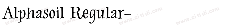 Alphasoil Regular字体转换